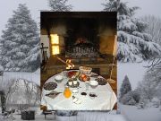 Le petit déjeuner au coin du feu pour les escapades hivernales en chambre d'hôtes