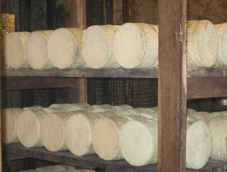 fromage de roquefort dans les galeries souterraines